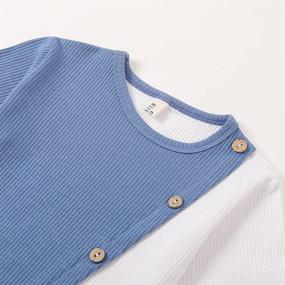 img 3 attached to Comfy and Stylish: WELAKEN Ribbed Cotton Short Sleeve T Shirts for Girls - Durable Clothing Collection