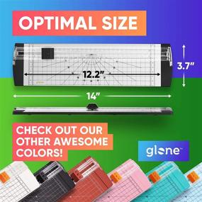 img 2 attached to 📐 Бумагорезка Glone 12 дюймов, бумагорезка формата A4 с безопасной автоматической защитой для купонов, ремесленной бумаги и фотографий (черно-серебряный)