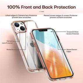 img 3 attached to 📱 TAURI iPhone 13 Defender Case 6.1 Inch with Screen Protector & Lens Protector - Military Grade Protection | Shockproof Slim Design