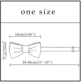 img 1 attached to 🎀 Fortunatever Boys Solid Pre-tied Bow Ties – Adjustable Tuxedo Bowtie for Boy in Multiple Colors (11''-19'')