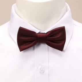 img 3 attached to 🎀 Fortunatever Boys Solid Pre-tied Bow Ties – Adjustable Tuxedo Bowtie for Boy in Multiple Colors (11''-19'')