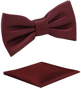 img 4 attached to 🎀 Fortunatever Boys Solid Pre-tied Bow Ties – Adjustable Tuxedo Bowtie for Boy in Multiple Colors (11''-19'')