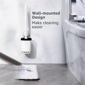 img 3 attached to 🚽 TAILI Toilet Brush and Holder Set - Complete Bathroom Toilet Bowl Cleaning Combo with Suction Cup - High Quality TPR Material