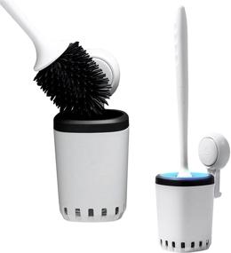 img 4 attached to 🚽 TAILI Toilet Brush and Holder Set - Complete Bathroom Toilet Bowl Cleaning Combo with Suction Cup - High Quality TPR Material