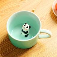 panda surprise 3d coffee mug: adorable cartoon animal inside | perfect office cup & birthday gift 8 oz logo