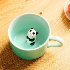 img 4 attached to Panda Surprise 3D Coffee Mug: Adorable Cartoon Animal Inside | Perfect Office Cup & Birthday Gift 8 OZ