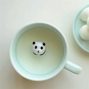 img 3 attached to Panda Surprise 3D Coffee Mug: Adorable Cartoon Animal Inside | Perfect Office Cup & Birthday Gift 8 OZ