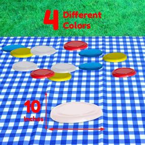 img 3 attached to 🎉 Fun Central 12 Pack - 10 inch Flying Discs: Backyard Games & Sports Party Favors for Kids & Adults - Assorted Colors