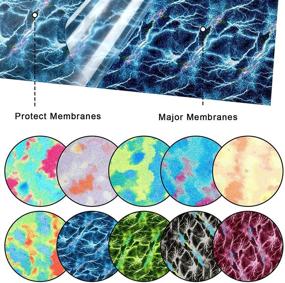 img 3 attached to 🎨 Set of 10 Glitter Pattern Heat Transfer Vinyl Sheets - Tie Dye HTV Lightning Design, 12 x 10 Inches - Iron-on Vinyl for DIY Clothing, T-Shirts, Hats, Coats, Socks, Bags - Crafting Supplies