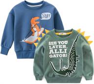 supfans dinosaur sweatshirts crewneck pullover outdoor recreation logo