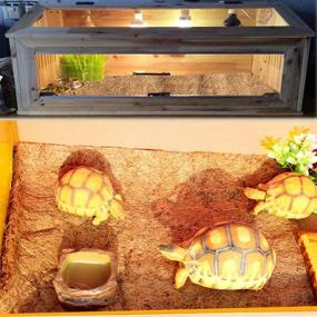 img 3 attached to 🐢 2-Pack Reptile Carpet: Natural Coconut Fiber Mat for Pet Terrarium Liner - Reptile Supplies for Lizard, Snake, Chameleon, Turtle Bedding - Bunny Rabbit Mat