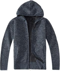 img 4 attached to 🧥 Cozy and Trendy: Gioberti Knitted Cardigan Sweater Sherpa for Boys