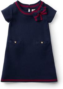 img 4 attached to 👗 Hope & Henry Girls' Tipped Sweater Dress with Milano Design