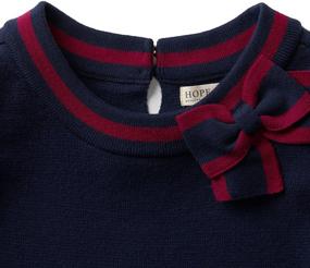 img 3 attached to 👗 Hope & Henry Girls' Tipped Sweater Dress with Milano Design