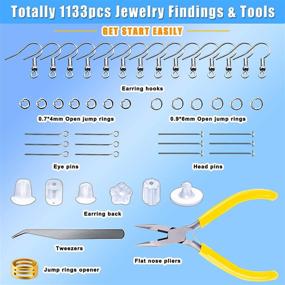 img 3 attached to 1133PCS Earring Making Supplies Kit: YUGDRUZY for Jewelry Making & Repair