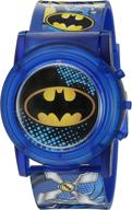 🕒 dc comics boys' bat4405sr analog-quartz watch: blue plastic strap, age 23 logo