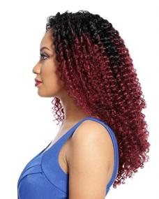 img 2 attached to 🔥 Sensational X-Pression Pre-Looped Synthetic Crochet Braid - 3X DEEP TWIST 12&#34; (1B Off Black) - Improved SEO