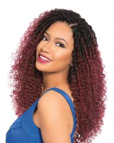 img 4 attached to 🔥 Sensational X-Pression Pre-Looped Synthetic Crochet Braid - 3X DEEP TWIST 12&#34; (1B Off Black) - Improved SEO