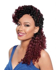 img 3 attached to 🔥 Sensational X-Pression Pre-Looped Synthetic Crochet Braid - 3X DEEP TWIST 12&#34; (1B Off Black) - Improved SEO