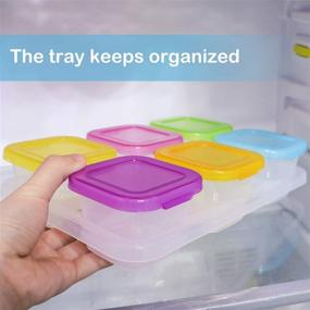 img 2 attached to 🍱 6-Pack Small Plastic Food Storage Containers with Lids - Airtight Square Lunch Containers for Kids - Leftover Meal Containers