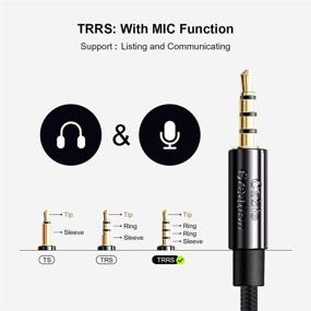 img 1 attached to 🔌 TRRS Кабель 3FT CableCreation с угловым разъемом 3,5 мм мужской – мужской аудио-стерео HiFi кабель: автомобиль, iPhone, планшет, наушники, Echo-Dot, черный