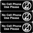 cell phone use please sign logo