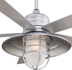 img 3 attached to Minka-Aire F582-GL Rainman 54 inch Outdoor 🌬️ Ceiling Fan: Galvanized Finish with Integrated Caged Light