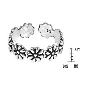 img 1 attached to 💐 AeraVida Floral Wrap Sterling Silver Toe Ring or Pinky Ring - Stylish and Elegant