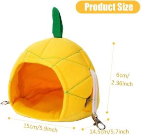 img 2 attached to 🍍 Pineapple Hammock Soft Hamster House: Cozy Sleeping Nest for Small Animals - Ideal Cage Accessories for Guinea Pigs, Rats, Chinchillas, and Sugar Gliders