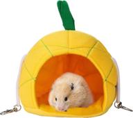 🍍 pineapple hammock soft hamster house: cozy sleeping nest for small animals - ideal cage accessories for guinea pigs, rats, chinchillas, and sugar gliders logo