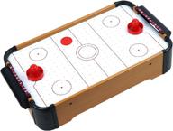 wooden mini table top air hockey game set 21 - battery operated, homeware 4640773 логотип