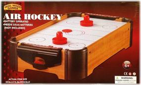 img 1 attached to Wooden Mini Table Top Air Hockey Game Set 21 - Battery Operated, Homeware 4640773