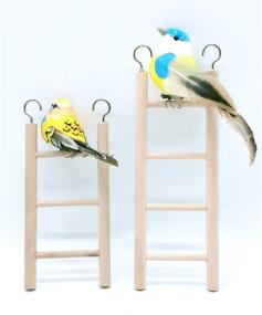 img 1 attached to 🦜 Pair of Wood Bird Ladders - Parrot Toy for Climbing and Exercise