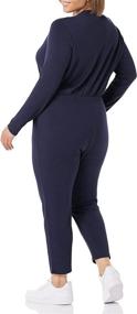 img 1 attached to 👗 Comfy & Stylish Daily Ritual Women's Supersoft Terry V-Neck Jumpsuit for Everyday Wear