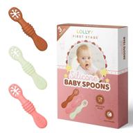 🥄 lolly baby-led weaning silicone spoons 3-pack - first stage self-feeding baby spoon set - self-feeding training spoons for 6-month-olds - gum-friendly, bpa-free, lead-free & phthalate-free - plastic-free option logo