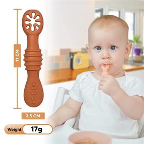 img 1 attached to 🥄 Lolly Baby-Led Weaning Silicone Spoons 3-Pack - First Stage Self-Feeding Baby Spoon Set - Self-Feeding Training Spoons for 6-Month-Olds - Gum-Friendly, BPA-Free, Lead-Free & Phthalate-Free - Plastic-Free Option