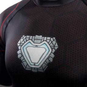 img 1 attached to 🦾 Iron Man Inspired Compression Fitness Attire for Men - Ultimate Style and Support