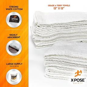 img 3 attached to 🧺 Xpose Safety Bar Mop Towels 12 Pack - Premium Quality Terry Cloth Cotton Absorbent Rags for Home, Kitchen, and Restaurant Cleaning - 12" x 12