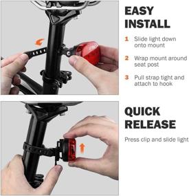 img 1 attached to 🚴 BV Rear Bike Tail Light 2 Pack: Uncompromising Cycling Safety with Easy Installation