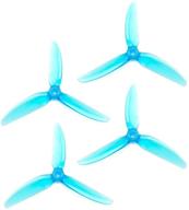 🚁 10 pairs of high-quality freestyle propellers, 5x4.3x3v2s, blue color, poly carbonate material logo