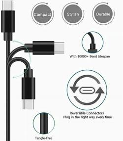 img 3 attached to 🔌 5ft Black USB-C Charger Cord for TOZO T12 NC9 NC7 NC2 W1 W3 PB2 Bluetooth Earbuds: Replacement Charging Cable