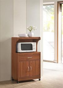 img 3 attached to 🍒 Cherry Hodedah Microwave Kitchen Cart