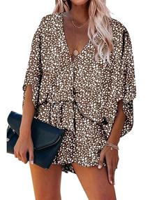 img 3 attached to 🐆 Fierce and Stylish: PRETTYGARDEN Women's Fashion Leopard Jumpsuit with Pockets