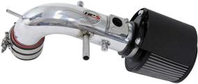 img 3 attached to HPS Performance 827-524P Polish Shortram Air Intake Kit With Heat Shield Cool Ram