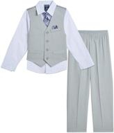 chaps 4 piece formal suit vest posies logo