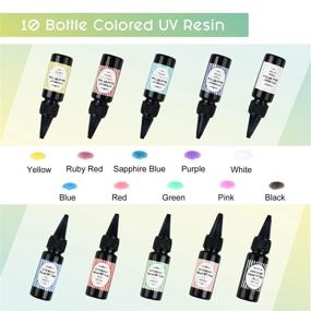 img 3 attached to Vibrant 10-Color UV Resin Kit: Let's Resin hard type glue for artistic UV resin molds - Perfect for Jewelry, Earrings, Rings, Keychains - 20g Each