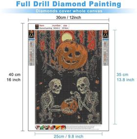 img 3 attached to MXJSUA Diamond Painting Picture Halloween