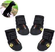 🐾 petilleur waterproof dog shoes: breathable paws protector for all seasons - anti-skid boots with reflective strap - winter warm snow boots for small, medium, and large dogs логотип