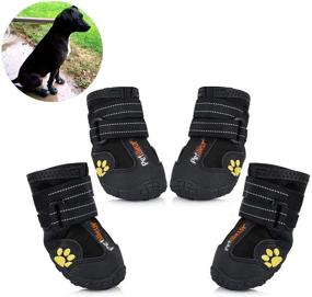 img 4 attached to 🐾 Petilleur Waterproof Dog Shoes: Breathable Paws Protector for All Seasons - Anti-Skid Boots with Reflective Strap - Winter Warm Snow Boots for Small, Medium, and Large Dogs