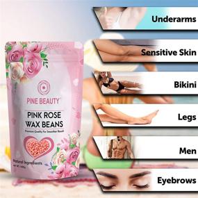 img 2 attached to PINK ROSE Wax Beans Hard Wax Beads Kit - Painless Hair Removal with 10 Extra Waxing Spatula Applicators - Ideal for Bikini Area, Face, Legs, Eyebrow, and Body - Includes Pearl Wax Warmer and Brazilian Wax - 2.2 lbs